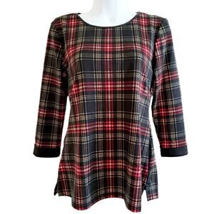 Jules & Leopold Long Sleeve Plaid Top